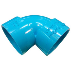 ข้องอบาง 90 องศา PVC 4 นิ้ว สีฟ้า ท่อน้ำไทย (5663)