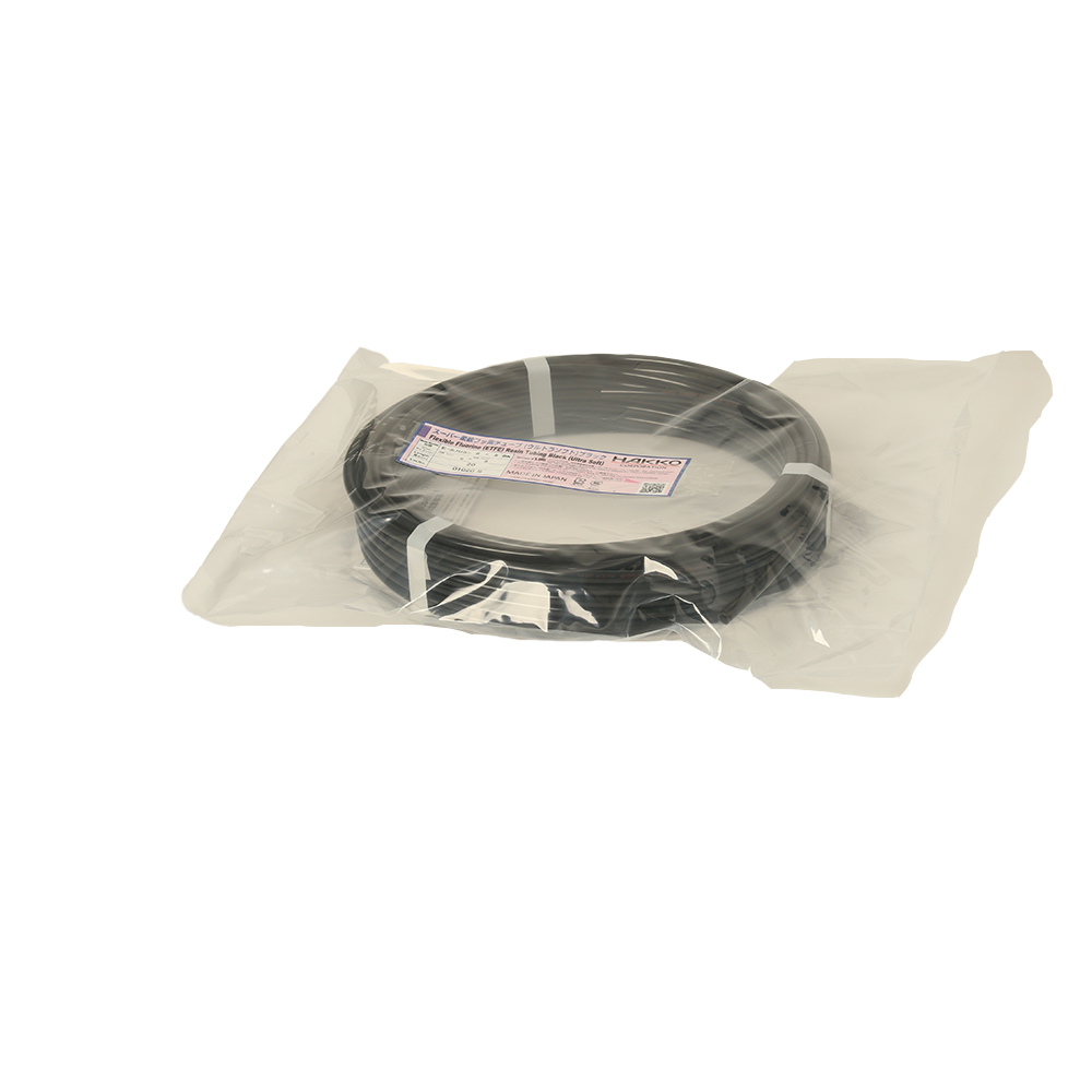 HAKKO E-SJUS-BK ท่อเรซินฟลูออรีนยืดหยุ่น (ETFE) สีดำ (ชนิดนุ่มพิเศษ) Flexible Fluorine (ETFE) Resin Tubing Black (Ultra Soft Type) E-SJUS-4×6-BK 20m: 4x6 มม. 20m-1