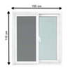 หน้าต่างUPVC S-S มุ้ง WA 100x110cm (1165799)