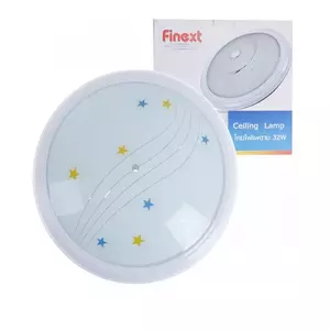 โคมไฟเพดาน 32 วัตต์ ขอบขาวอีโค่ ดวงดาว รุ่น D1 FINEXT-1