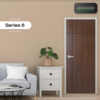 Melamine Door MDF iDoor S6 Walnut 3.5x80x200 cm Pattern 03