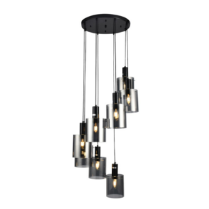 LIGHTMOST Ceiling lamp MD54158-8 E27 8 bulbs 40W Black -1