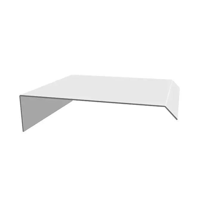 Gable Trim-Curve Metal Sheet BlueScope ZACS Cool Girth 304 mm. Asian White AZ70 0.35 mm Length 2.1 m.-1