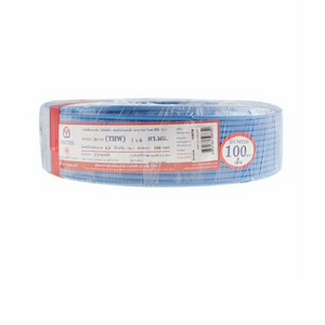 สายไฟ THW (IEC01) 6 x 100 เมตร สีฟ้า-1