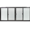 Window Asia Window with Net F-S-S-F Black 240x110 cm