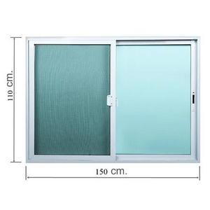 หน้าต่างบานเลื่อน อะลูมิเนียม S-S มุ้ง WINDOW ASIA F10 150X110 ซม. สีขาว (1164235)-1