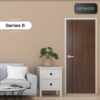 Melamine Door MDF iDoor S6 Walnut 3.5x80x200 cm Pattern 01