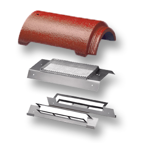 SCG Concrete Elabana Red Flashed Air Vent Ridge Set-