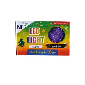ไฟประดับ LED 100 ดวง แสงสีม่วง (กะพริบ) NT-1