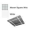Galvanized Steel Ceiling Q-L Mesh Metalworks White Woven Square Wire