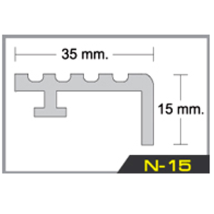 PVC strair nose model N-15 Black