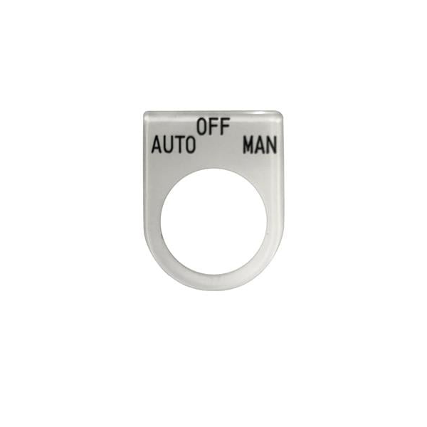 เนมเพลท AUTO - OFF - MANUAL ขนาด 25 มม. สีขาว-1