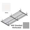 Hook On Galvanized Steel Ceiling R-H200 Metalworks White 1200x600 mm M10 Standard Perforated