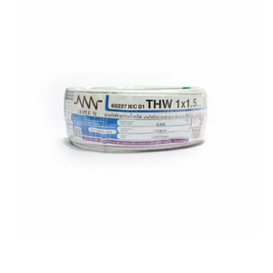 สายไฟ IEC01 THW 1x1.5 ตร.มม. สีขาว 30 เมตร NNN-1