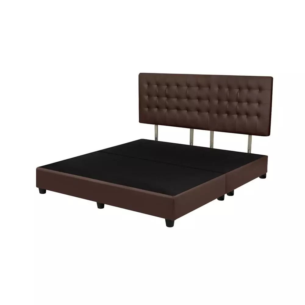 ฐาน+หัวเตียง MUNICH 6FT D-BROWN HLS (1129104)-1