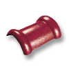 Diamond Concrete Tile Roma Red Round Ridge