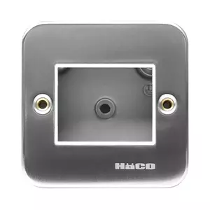 ชุดหน้ากาก 2 ช่อง HACO M1002+HM831 สีเงิน (1159890)