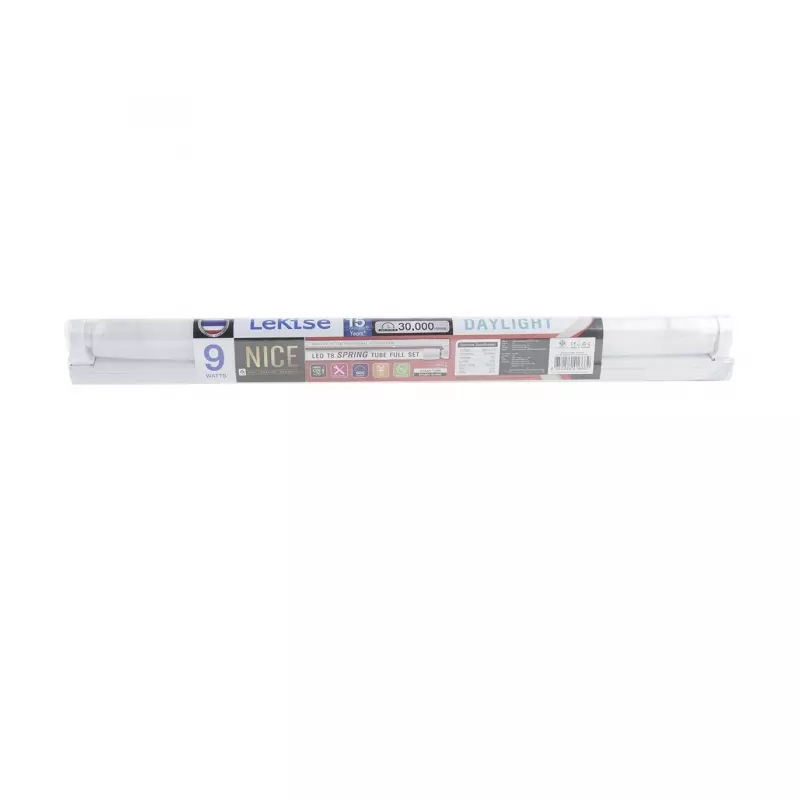 ฟลูเซ็ท LED T8 NICE 9 วัตต์ ขั้วสปริง (Day Light) LEKISE-1