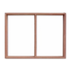 วงกบ หน้าต่าง ไม้แดงมาเลย์ 2 ช่อง มีแกน N888 60x100CM (1148472)