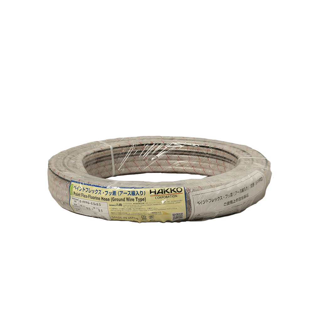 HAKKO E-PFFG สายสีฟลูออรีนแบบติดสายดิน Paint Flex-Fluorine Hose (Ground Wire Type) E-PFFG-6.5 20m: 6.5x9.5 มม. 20m-1