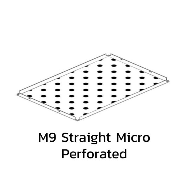 ฝ้าอลูมิเนียม คลิป-อิน Metalworks R-Clip F 0.7 มม. White แผ่นเจาะรู M9 Straight Micro Perforated-1