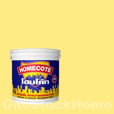 TOA สีน้ำโฮมโค้ท ชนิดด้าน ภายนอก สี HC203 Yellow Custard 1 กล.-1