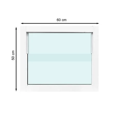 หน้าต่างกระจกซ้อน อะลูมิเนียม AZLE 60x50 ซม. สีขาว (1182972)-1