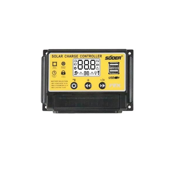 โซล่าชาร์จเจอร์ PWM 12V/24V 20A รุ่น ST-S1220 สีเหลือง-1