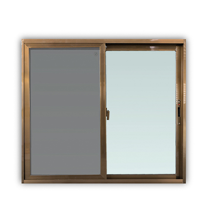 หน้าต่างบานเลื่อน อะลูมิเนียม S-S มุ้ง WINDOW ASIA 150x110 ซม. สีชา (1128688)-1