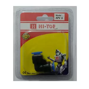 HI-TOP 12mm 2-way elbow connector for air hose, black. (1157491)-1