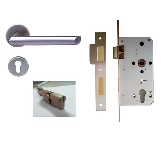 มือจับประตู พร้อมชุดล็อค ห้องทั่วไปLOCKMANN NO.LX4012/SK006/SW101 (ล็อค 1 จังหวะ)-1