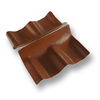 Diamond Roman Tile Sooksant Brown Wall Ridge Left to Right