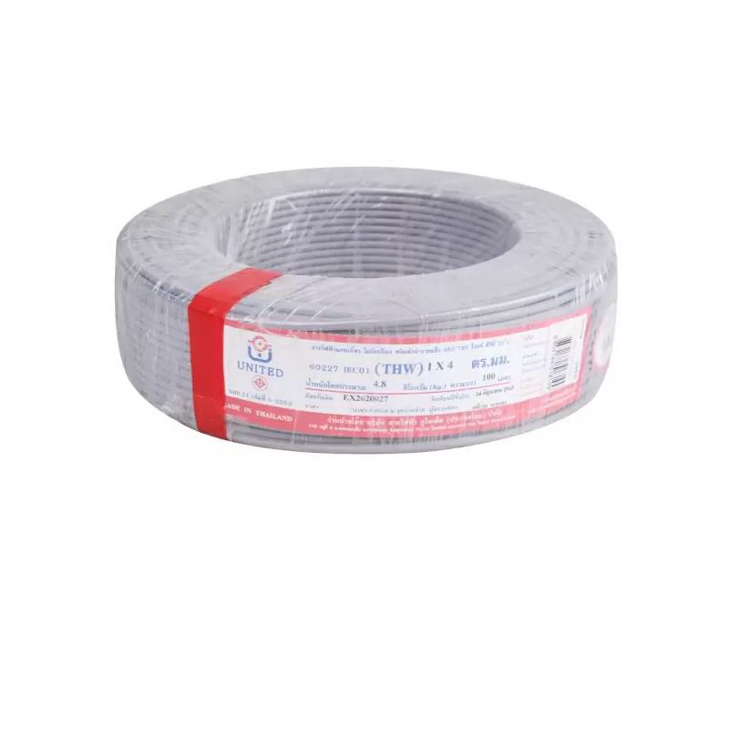 สายไฟ IEC01 THW 4x100 ม. สีเทา-1