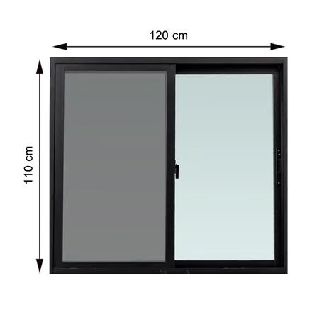 หน้าต่างบานเลื่อน อะลูมิเนียม S-S มุ้ง WINDOW ASIA F10 120X110 ซม. สีดำ (1164146)-1