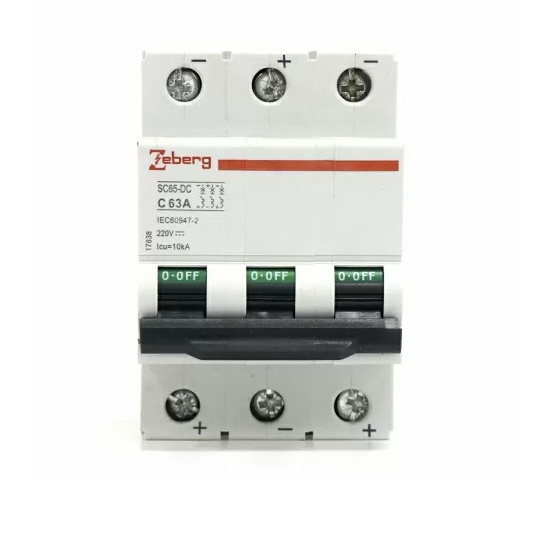 เซอร์กิตเบรกเกอร์ยุโรป 3P 63A รุ่น DC12V-1