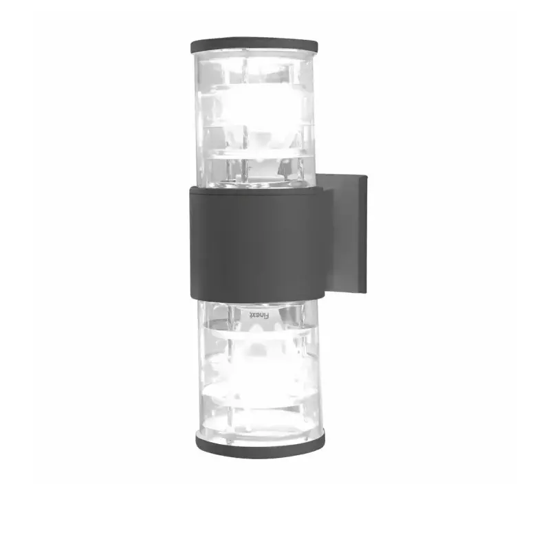 โคมไฟติดผนังภายนอก มิเนียม 2 หลอด รุ่น A119 สีดำ FINEXT-1