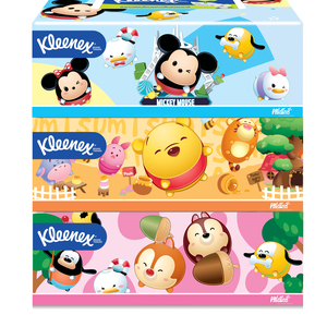 กระดาษเช็ดหน้า KLEENEX TSUM TSUM 135 แผ่น แพ็ค3 (1095162)