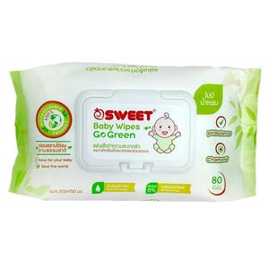 ผ้าเช็ดทำความสะอาด SWEET GO GREEN 80 แผ่น (1146294)