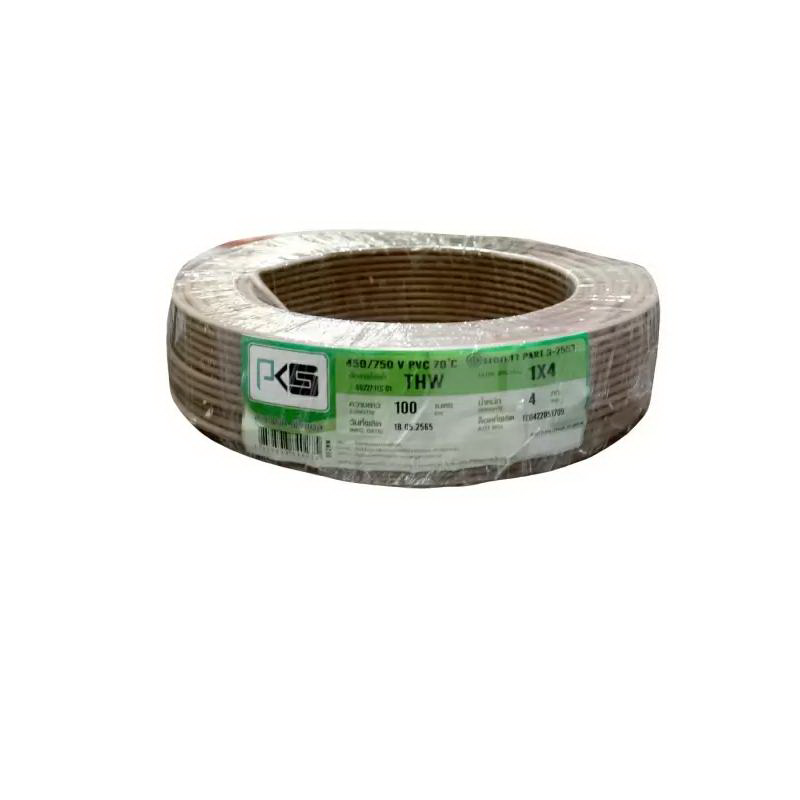 สายไฟ IEC01 THW 1X4X100 ม. สีน้ำตาล-1
