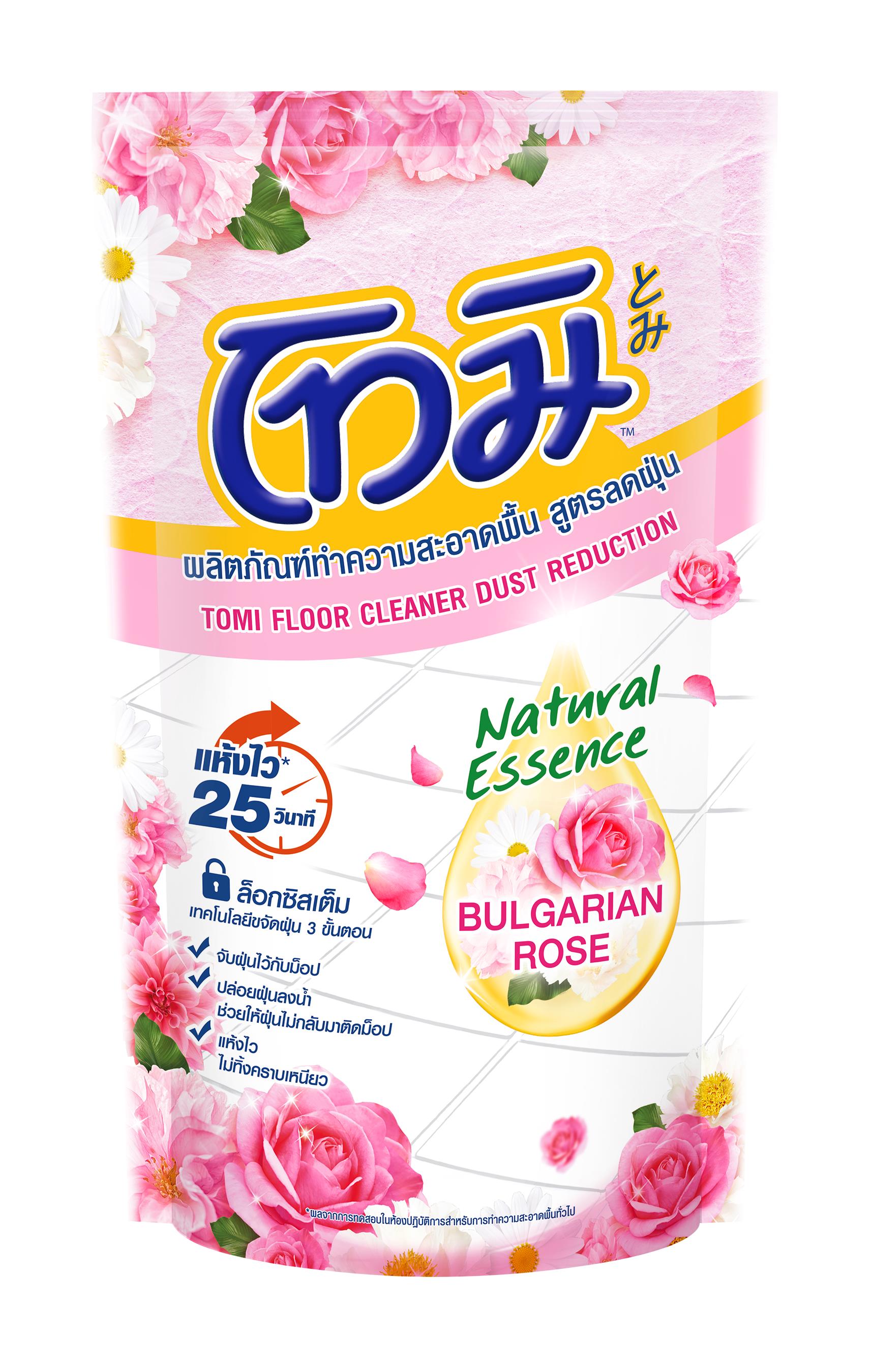รีฟิลน้ำยาถูพื้น TOMI สูตรลดฝุ่น 550 มล. BULGARIAN ROSE (1188043)-1