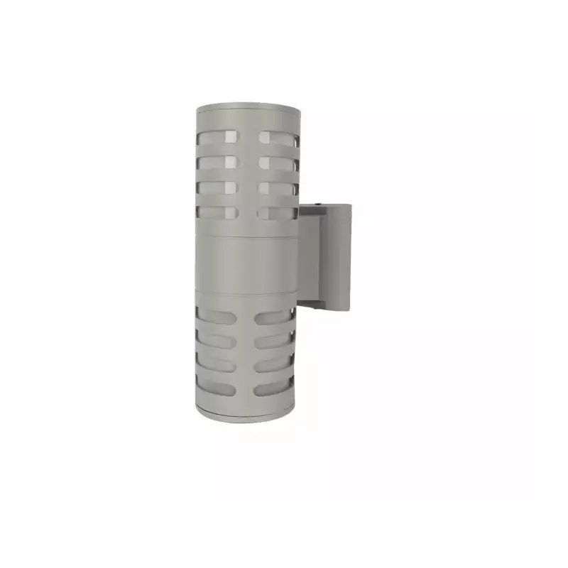 โคมไฟติดผนังภายนอก มิเนียม 2 หลอด รุ่น 6326 สีเทา FINEXT-1