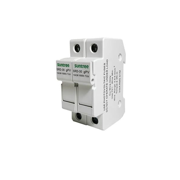 ฟิวส์พร้อมลูกฟิวส์ รุ่น DC SRD-30 (2P) 1000V 20 x 38 15A สีขาว-1