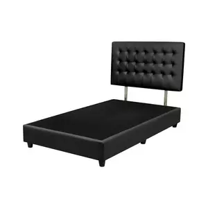 ฐาน+หัวเตียง MUNICH 3.5FT BLACK HLS (1173368)-1