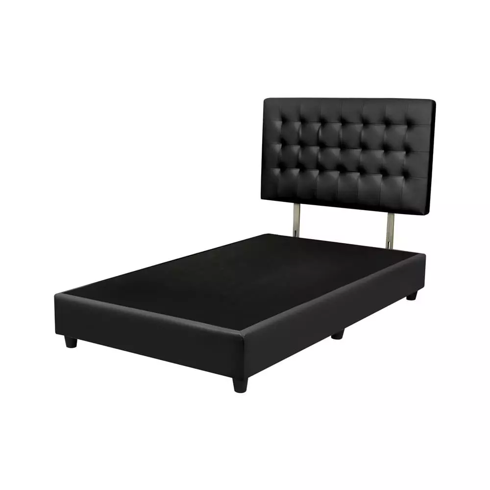 ฐาน+หัวเตียง MUNICH 3.5FT BLACK HLS (1173368)-1