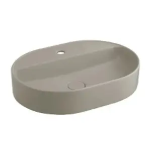 อ่างล้างหน้าวางบนเคาน์เตอร์ COTTO C00361(MIR) เซนเซชั่น-แคปซูล สีเบจด้าน-1