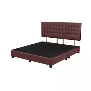 ฐาน+หัวเตียง MUNICH 6FT L-BROWN HLS (1175127)-1