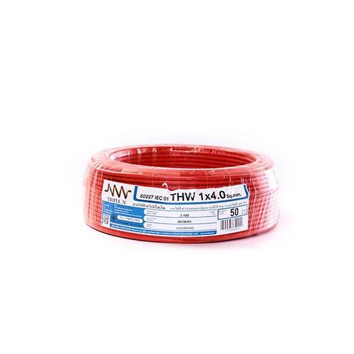 NNN Electric Wire IEC01 THW 1x4 50M Red-1