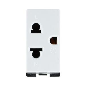 เต้ารับเดี่ยว 3 ขา HACO AP-E132 สีขาว (1077705)