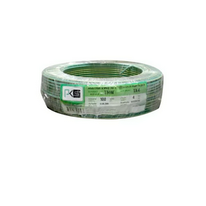 สายไฟ IEC01 THW 1X4X100 ม. สีเขียว-เหลือง-1