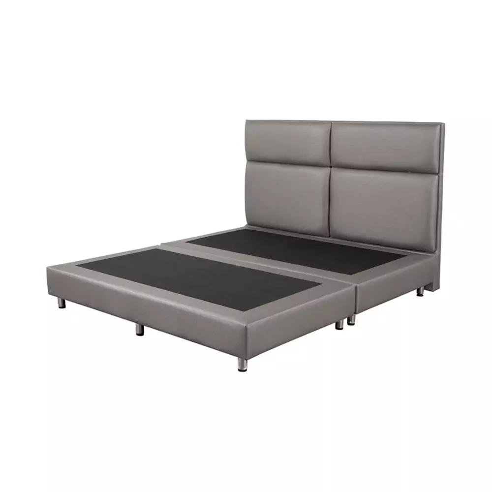 ฐาน+หัวเตียง SQUARE 6FT.L-GRAY HLS (1163259)-1